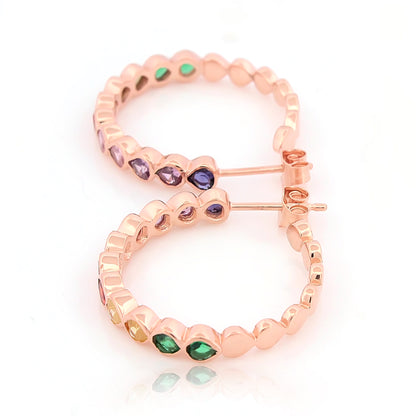 Gemstone Harmony Hoops