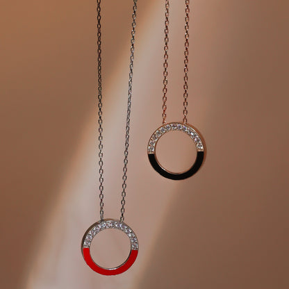 Circle of Charm Enamel Necklace