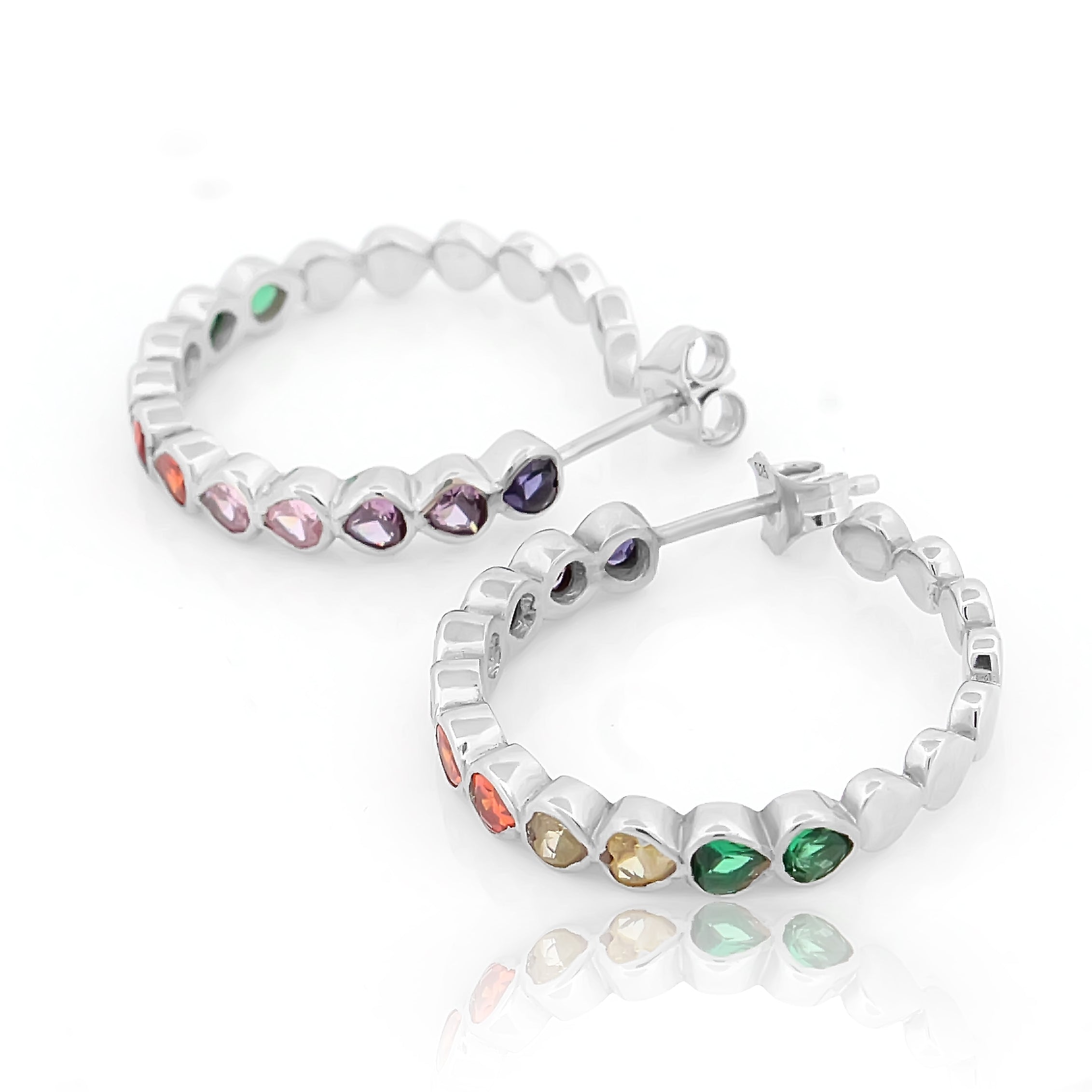 Gemstone Harmony Hoops