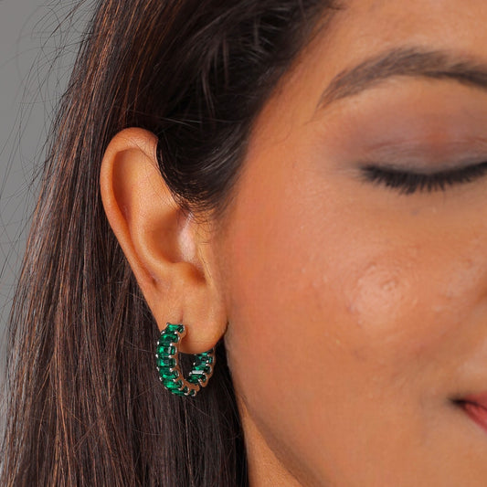 Emerald Orbit Earrings