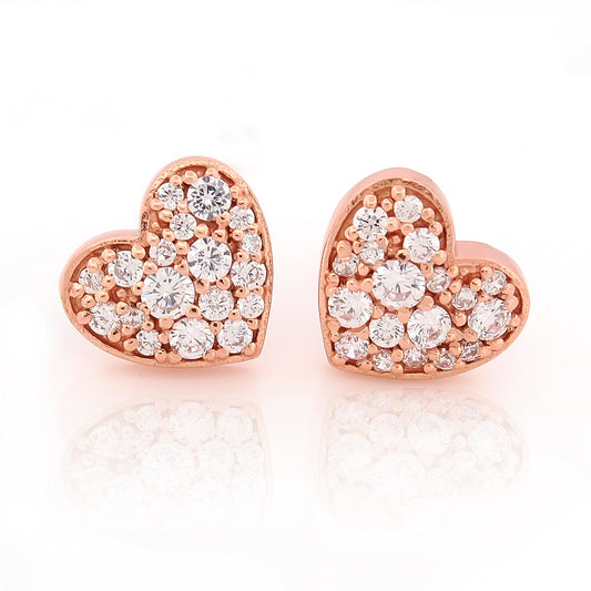 Enamored Heart Studs