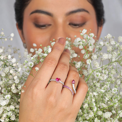 Fuchsia Flare Ring