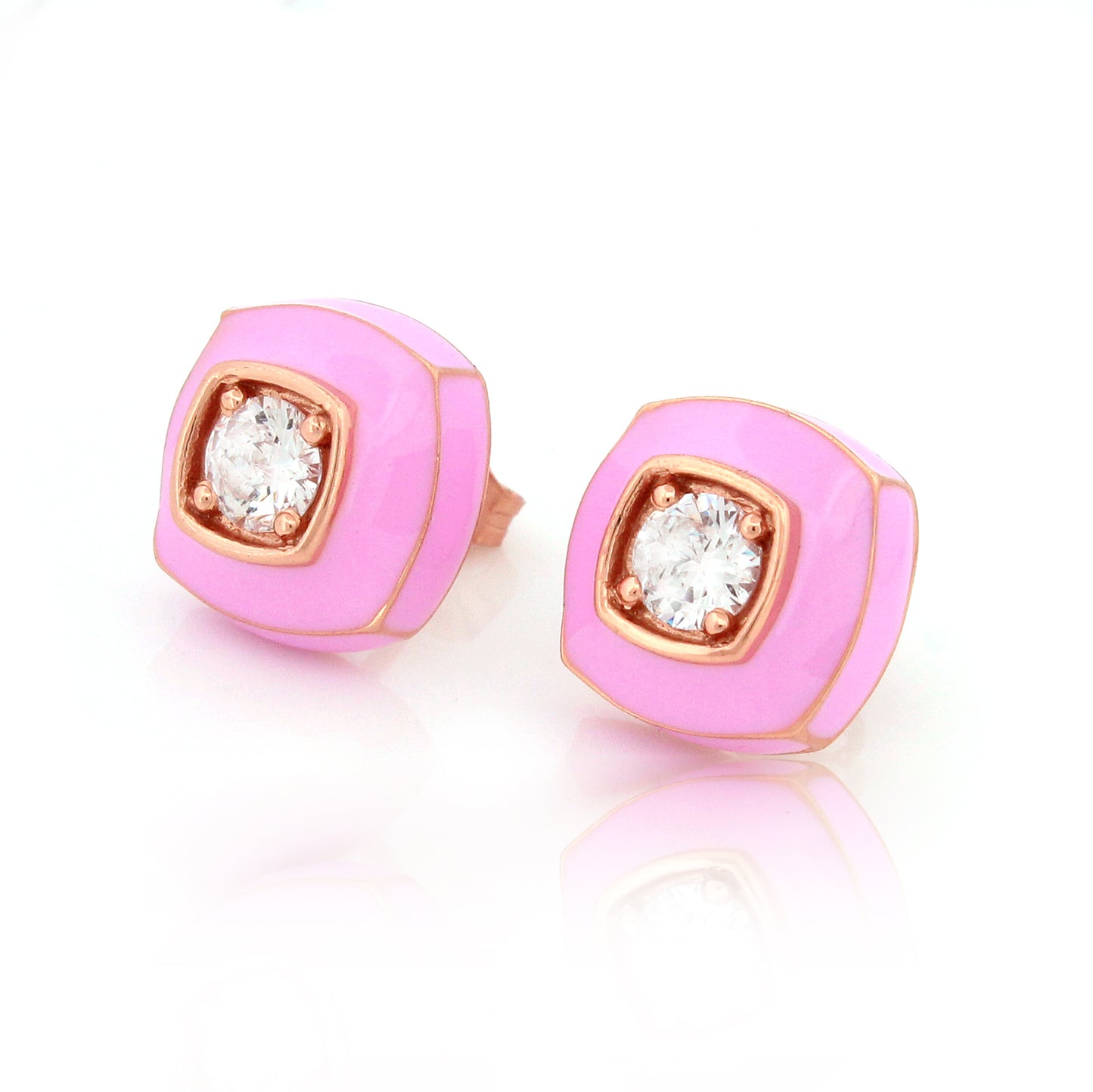 Enamel Crystal Studs