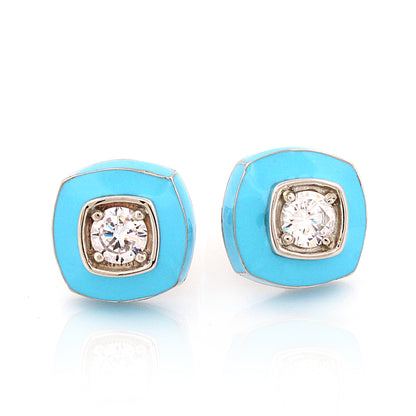 Enamel Crystal Studs