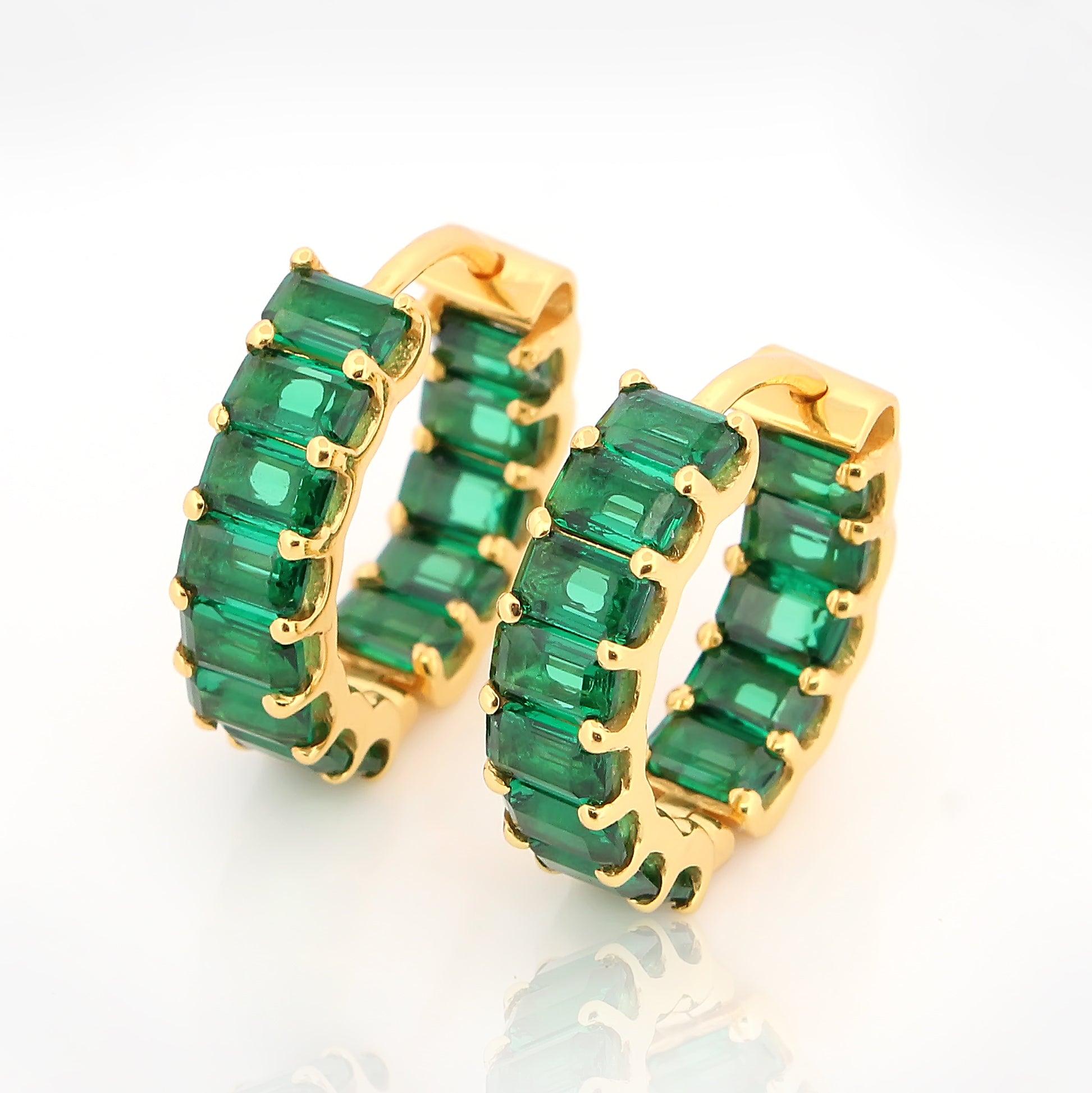 Emerald Orbit Earrings