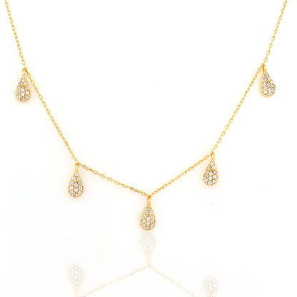 Luxe Crystal Droplet Chain