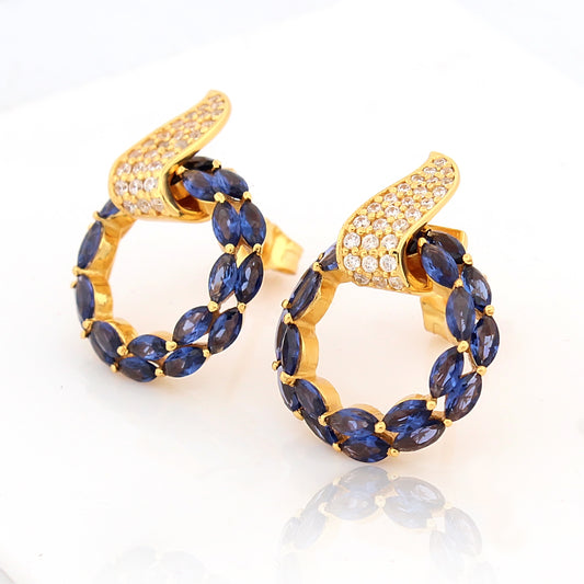 Sapphire Spark Earrings