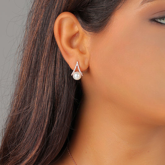 Pinnacle Pearl Earrings