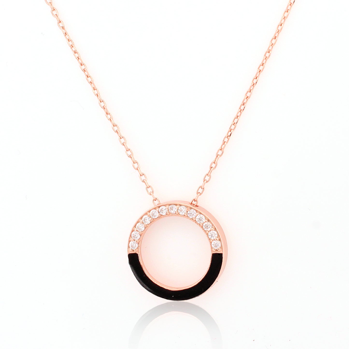 Circle of Charm Enamel Necklace