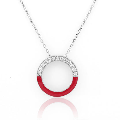 Circle of Charm Enamel Necklace